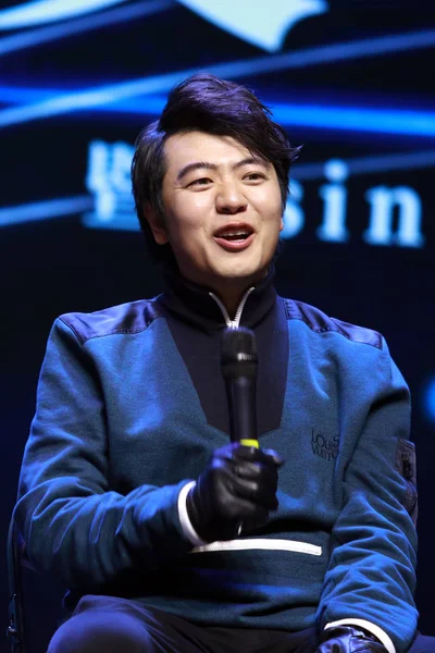 Китайский Пианист Ланг Ланг Принял Участие Пресс Конференции Организованной Совместно — стоковое фото