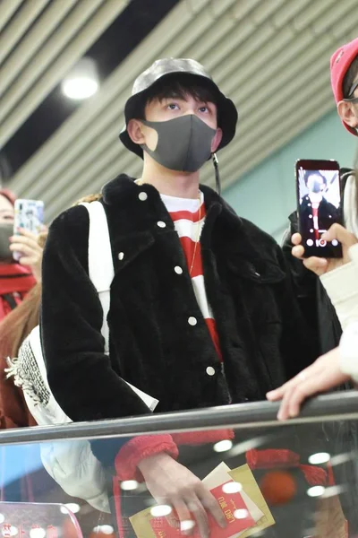 Chinese Actor Leo Lei Known Nation Little Brother China Arrives — Stock Photo, Image