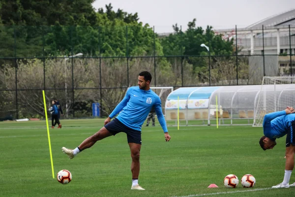 Footballeur Belge Mousa Dembele Club Chinois Super League Guangzhou Est — Photo