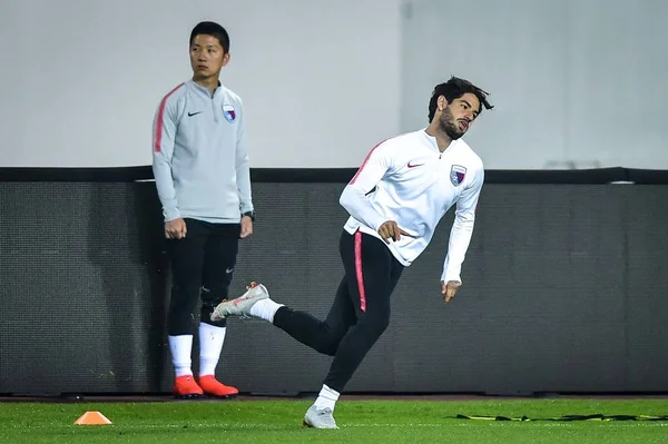 Futebolista Brasileiro Alexandre Rodrigues Silva Conhecido Como Pato Tianjin Tianhai — Fotografia de Stock