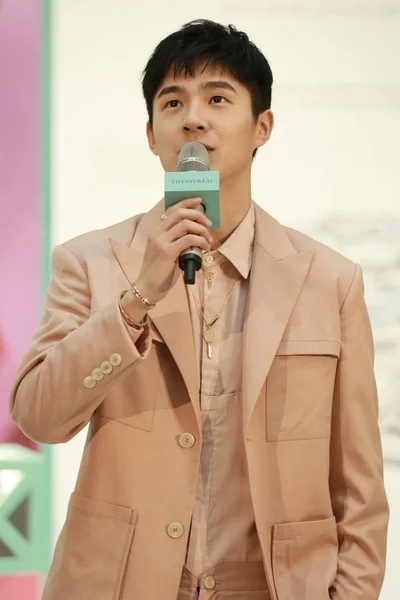 Actorul Chinez Liu Haoran Participă Evenimentul Brand Tiffany Din Shanghai — Fotografie, imagine de stoc
