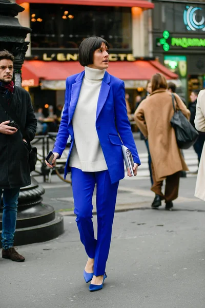 Париж Fashion Тижня Жіночий Одяг Осінь Зима 2019 2020 Вулиці — стокове фото