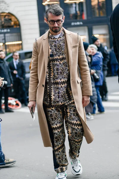 Pariser Modewoche Damenmode Herbst Winter 2019 2020 Street Snap Paris — Stockfoto