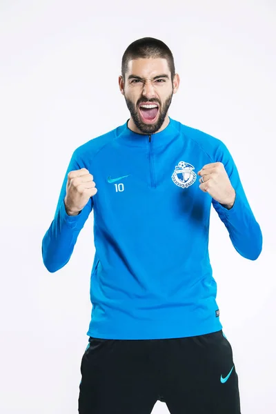 Retrato Futebolista Belga Yannick Ferreira Carrasco Dalian Yifang Para Super — Fotografia de Stock