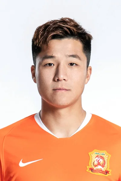 Potret Pemain Sepak Bola Tiongkok Ming Tian Dari Wuhan Zall — Stok Foto