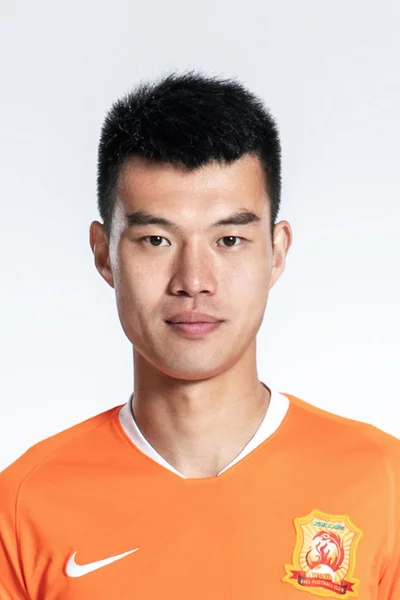 Exklusiva Porträtt Kinesiska Fotbollspelare Wang Kai Wuhan Zsamtliga För 2019 — Stockfoto