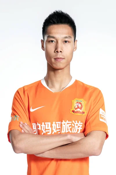 Porträtt Kinesiska Fotbollspelare Xia Wuhan Zsamtliga För 2019 Kinesiska Football — Stockfoto