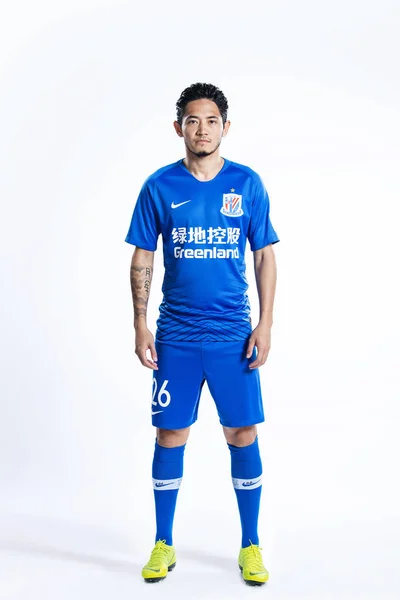 Exclusive Portrait Gabonese Chinese Football Player Qian Jiegei Also Known — стоковое фото