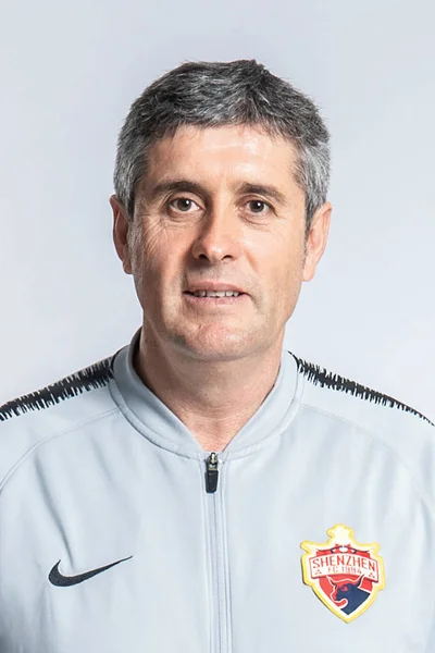 Exkluzivní Portrét Hlavy Trenér Juan Ramon Lopez Caro Shenzhen 2019 — Stock fotografie