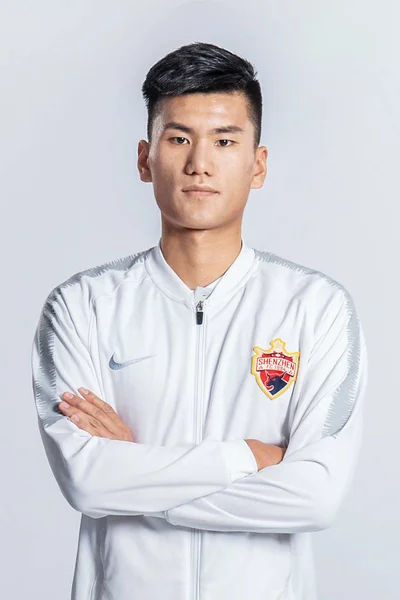 Exclusive Portrait Chinese Soccer Player Sun Xiaobin Shenzhen Untuk Liga — Stok Foto