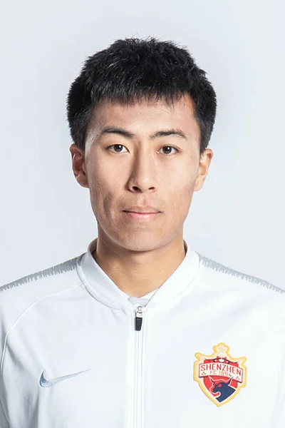 Exclusive Portrait Chinese Soccer Player Wang Yicheng Shenzhen Untuk Liga — Stok Foto