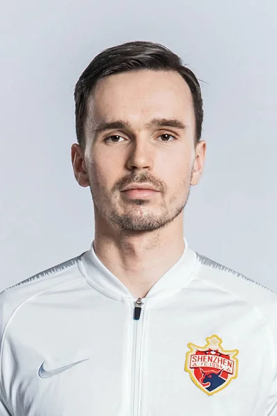 Exclusivo Retrato Jogador Futebol Norueguês Ole Selnaes Shenzhen Para Super — Fotografia de Stock