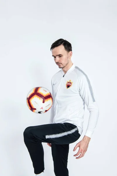 Exklusiva Porträtt Norsk Fotbollsspelare Ole Selnaes Shenzhen För 2019 Kinesiska — Stockfoto