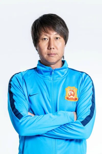 Exclusivo Retrato Del Entrenador Tie Wuhan Zall Para Súper Liga —  Fotos de Stock