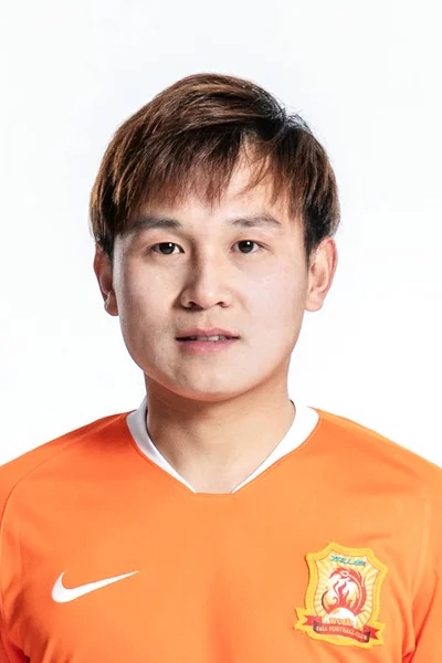 Exklusiva Porträtt Kinesiska Fotbollspelare Luo Wuhan Zsamtliga För 2019 Kinesiska — Stockfoto