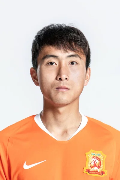 Exkluzivní Portrét Čínského Fotbalista Huang Bowen Wuhan Zvšechny 2019 Čínské — Stock fotografie