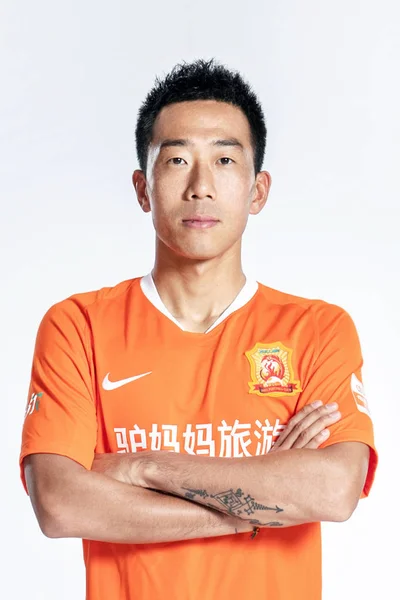 Exclusive Portrait Chinese Soccer Player Song Zhiwei Wuhan Zall 2019 — Stock Photo, Image