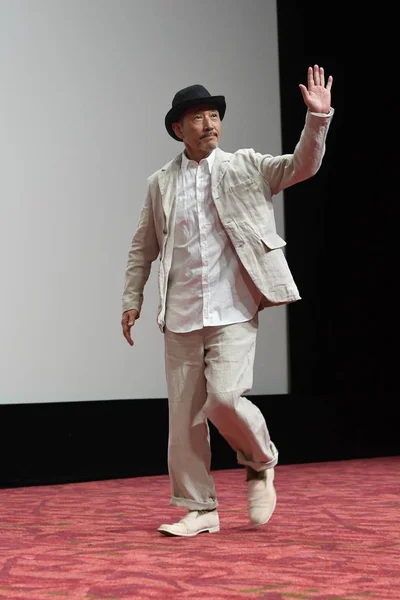 Japonský Herec Kaoru Kobayashi Navštěvuje Tisková Konference Filmu Půlnoční Večeře — Stock fotografie