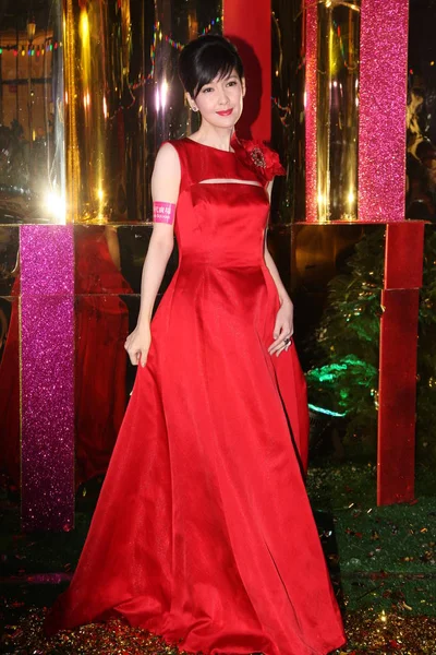 Hong Kong Actrice Zangeres Vivian Chow Vormt Tijdens Een Kerst — Stockfoto