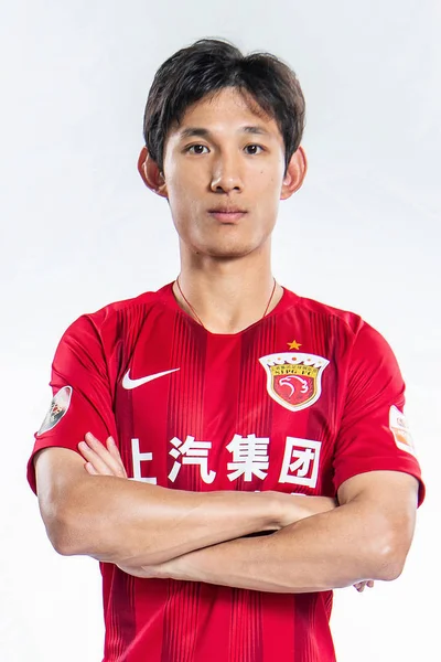 Wang Shenchao Dari Shanghai Sipg Berpose Selama Sesi Pemfilman Potret — Stok Foto