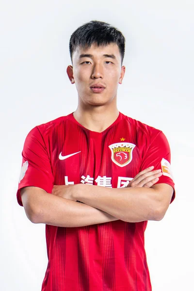 Exclusive Haowen Dari Shanghai Sipg Berpose Selama Sesi Pemfilman Potret — Stok Foto