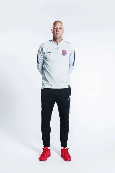 Exclusivo Retrato Treinador Jordi Cruyff Chongqing Dangdai Lifan Swm Team — Fotografia de Stock