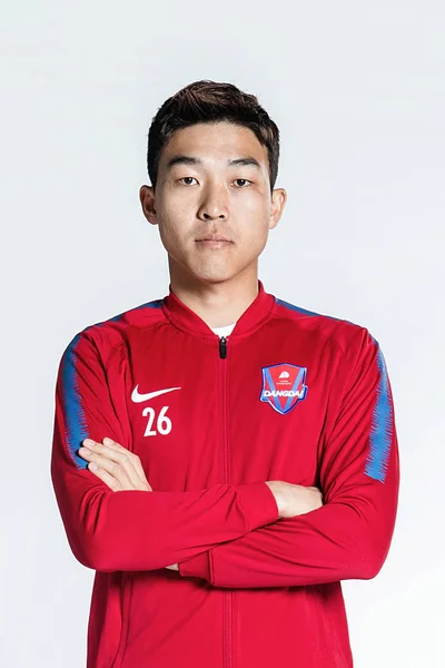 Ексклюзивні Портрет Футболіста Китайський Юань Mincheng Чунцин Dangdai Легкових Автомобілів — стокове фото