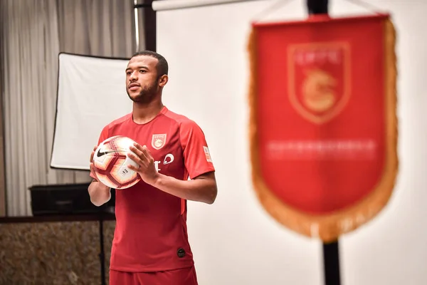 Exclusive Pemain Sepak Bola Maroko Ayoub Kaabi Dari Hebei China — Stok Foto