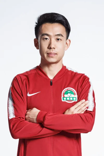 Exclusive Xingyu Henan Jianye Positurer Innspillingen Offisielle Portretter Kinas Fotballforbund – stockfoto