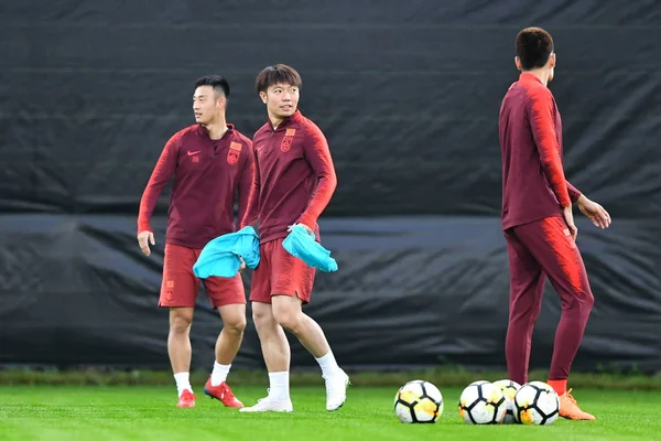 Los Jugadores Selección Nacional Fútbol Masculino China Participan Una Sesión —  Fotos de Stock