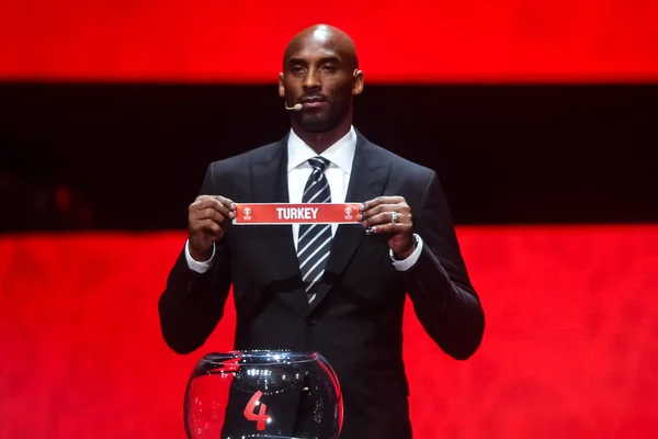 Voormalig Nba Basketbalspeler Fiba World Cup Ambassadeur Kobe Bryant Woont — Stockfoto