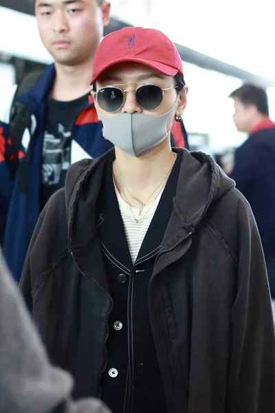 Mart 2019 Pekin Uluslararası Havaalanı Pekin Çin Çinli Şarkıcı Bibi — Stok fotoğraf