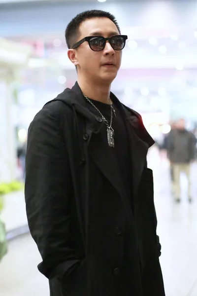 Cantante Actor Chino Han Geng Llega Aeropuerto Internacional Beijing Capital —  Fotos de Stock