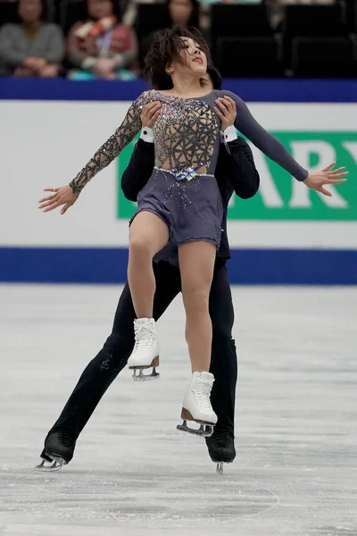 JAPÃO SAITAMA ISU 2019 FIGURA MUNDIAL CHAMPIONSHIPS DE Patinação — Fotografia de Stock