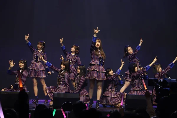 Members Chinese Girl Idol Group Akb48 Team Perform First Fan — Stock Photo, Image