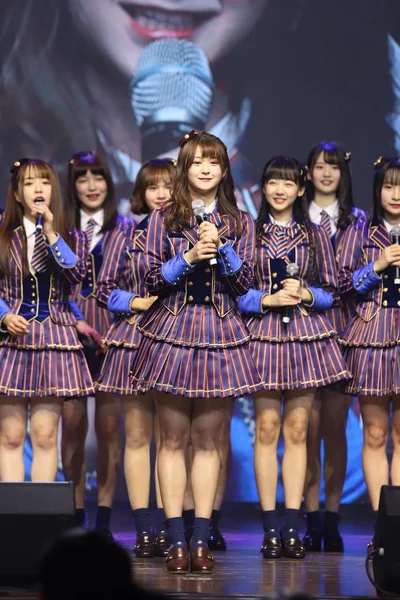 Members Chinese Girl Idol Group Akb48 Team Attend First Fan — Stock Photo, Image