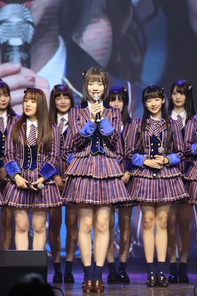 Çin Kız Idol Grup Akb48 Team Üyeleri Şanghay Ilk Hayran — Stok fotoğraf