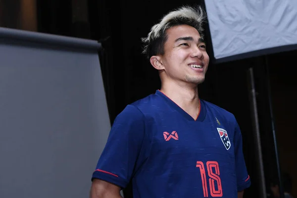 Potret Chanathip Songkrasin Dari Tim Nasional Sepak Bola Pria Thailand — Stok Foto