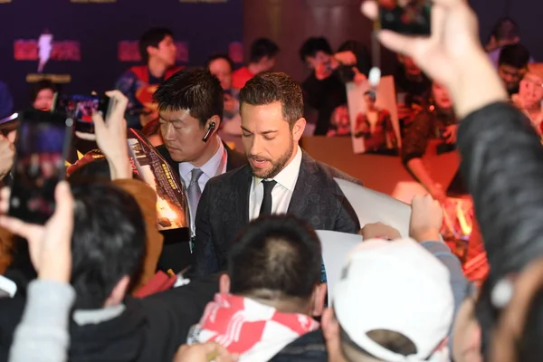 Attore Cantante Americano Zachary Levi Partecipa Evento Anteprima Suo Film — Foto Stock