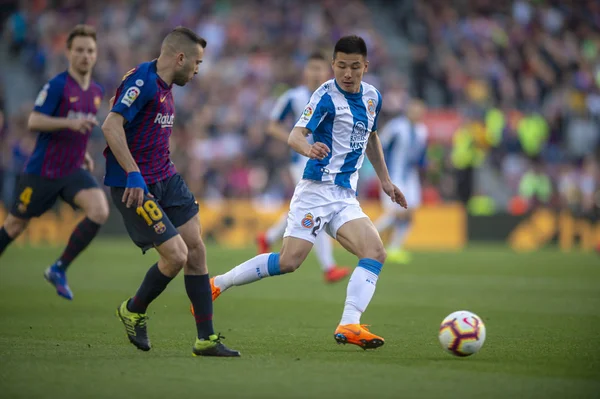 Hiszpania Barcelona La Liga Fc Barcelona vs Rcd Espanyol — Zdjęcie stockowe