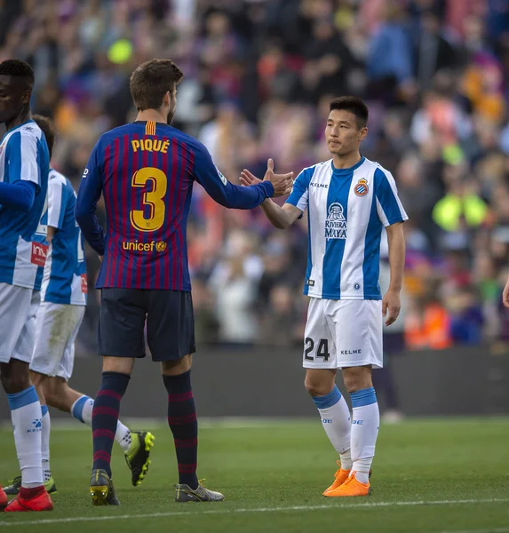 Hiszpania Barcelona La Liga Fc Barcelona vs Rcd Espanyol — Zdjęcie stockowe