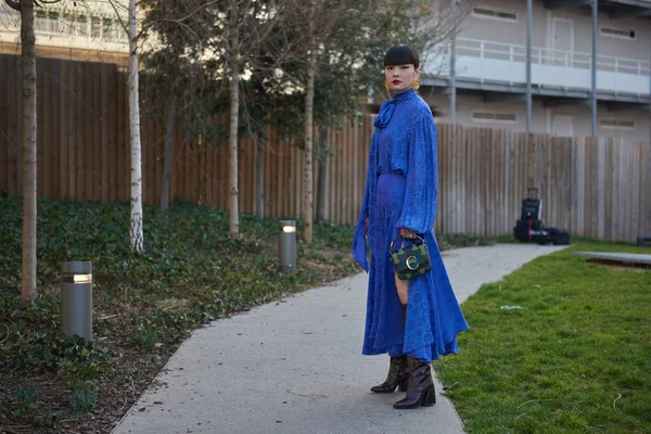 Popüler Bir Kadın Paris Moda Haftası Womenswear Güz Kış 2019 — Stok fotoğraf