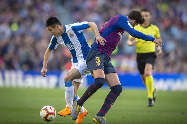 Hiszpania Barcelona La Liga Fc Barcelona vs Rcd Espanyol — Zdjęcie stockowe