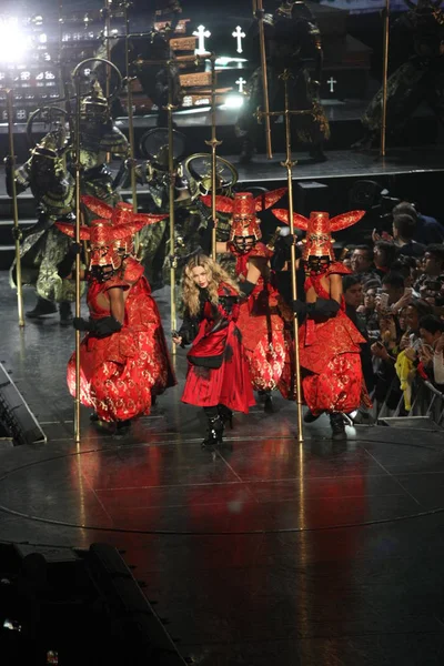 Cantora Americana Madonna Apresenta Concerto Durante Rebel Heart World Tour — Fotografia de Stock