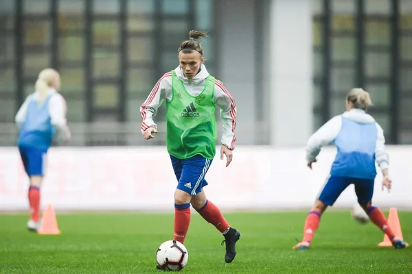 Spieler Der Russischen Frauen Nationalmannschaft Nehmen Einer Trainingseinheit Für Das — Stockfoto