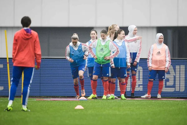 Spieler Der Russischen Frauen Nationalmannschaft Nehmen Einer Trainingseinheit Für Das — Stockfoto