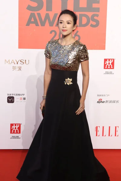 Actriz China Zhang Ziyi Llega Alfombra Roja Para Los Premios — Foto de Stock