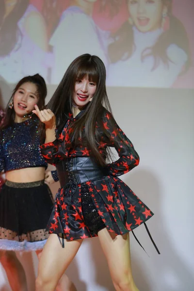 Membros Girl Group Sul Coreano Nature Apresentam Durante Uma Apresentação — Fotografia de Stock