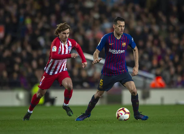 Hiszpania La Liga Fc Barcelona Vs Club Atletico De Madrid — Zdjęcie stockowe