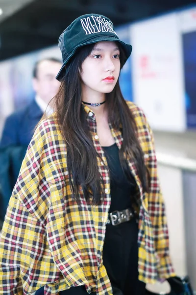 China beijing flughafen wjsn cheng xiao — Stockfoto